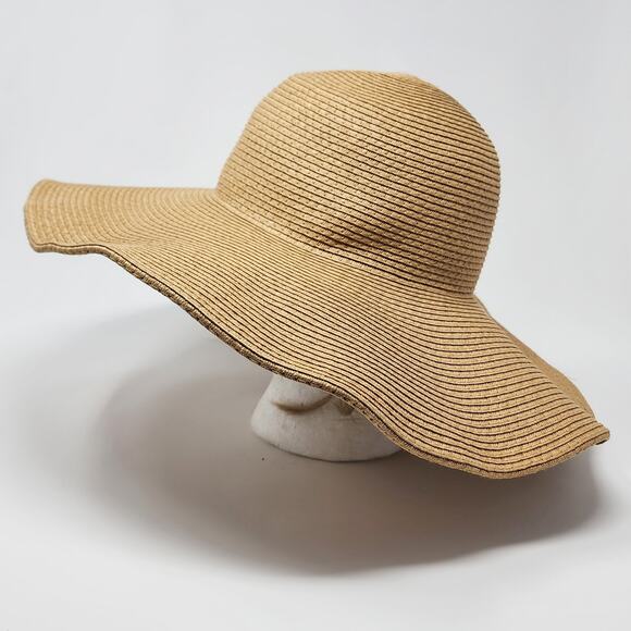 Peter Grimm Ashley Wire Rim Oversized Packable Raffia Sun Hat. EUC. One Size - Picture 2 of 9